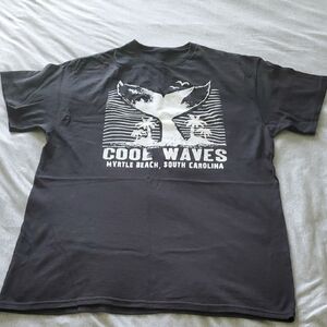 Cool Waves Black Graphic T-Shirt